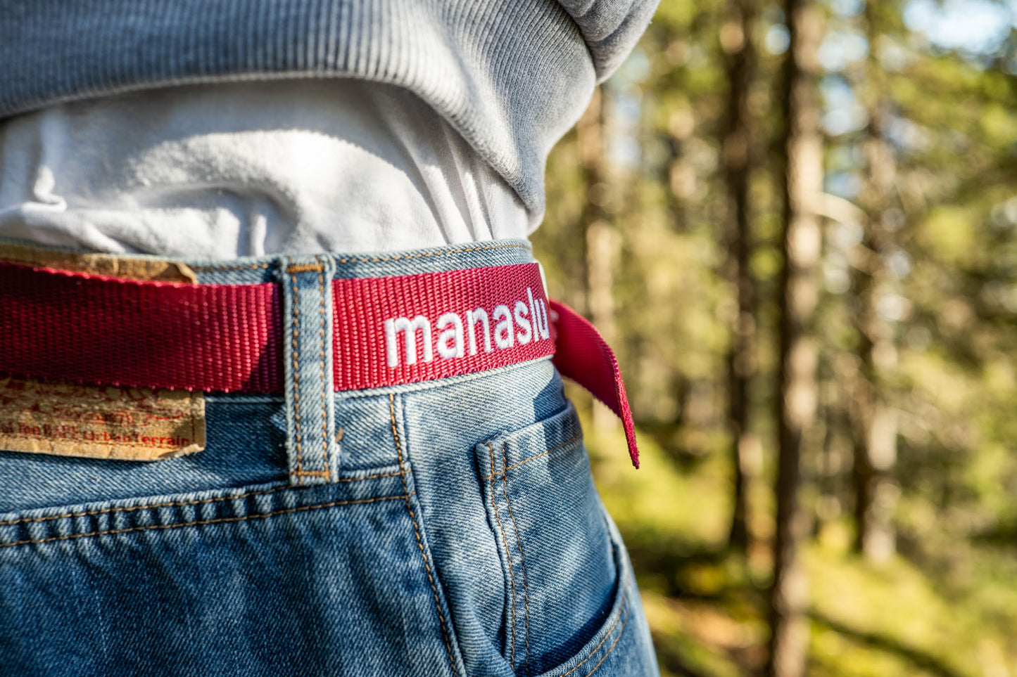 manaslu मनास्लु belt claret/white