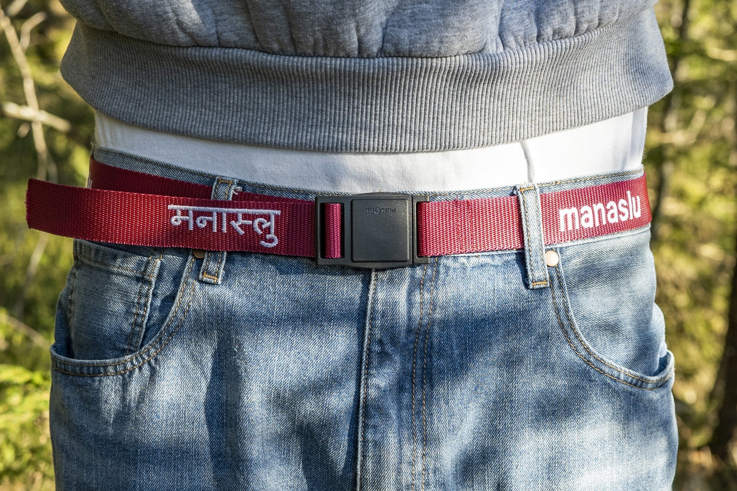 manaslu मनास्लु belt claret/white